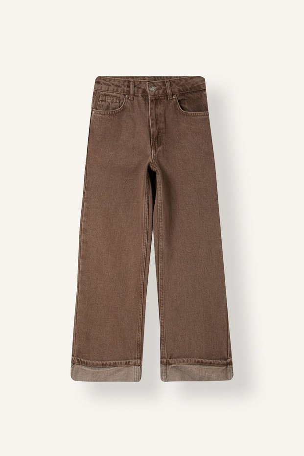 Wide Leg Comfortable and Loose-Fitting Jeans for Girls I8371A826WN