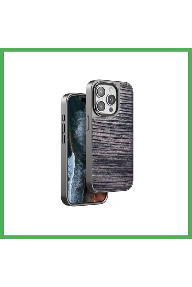 Venco iPhone 14 Pro Compatible Wave Case - Brown BEZOSS