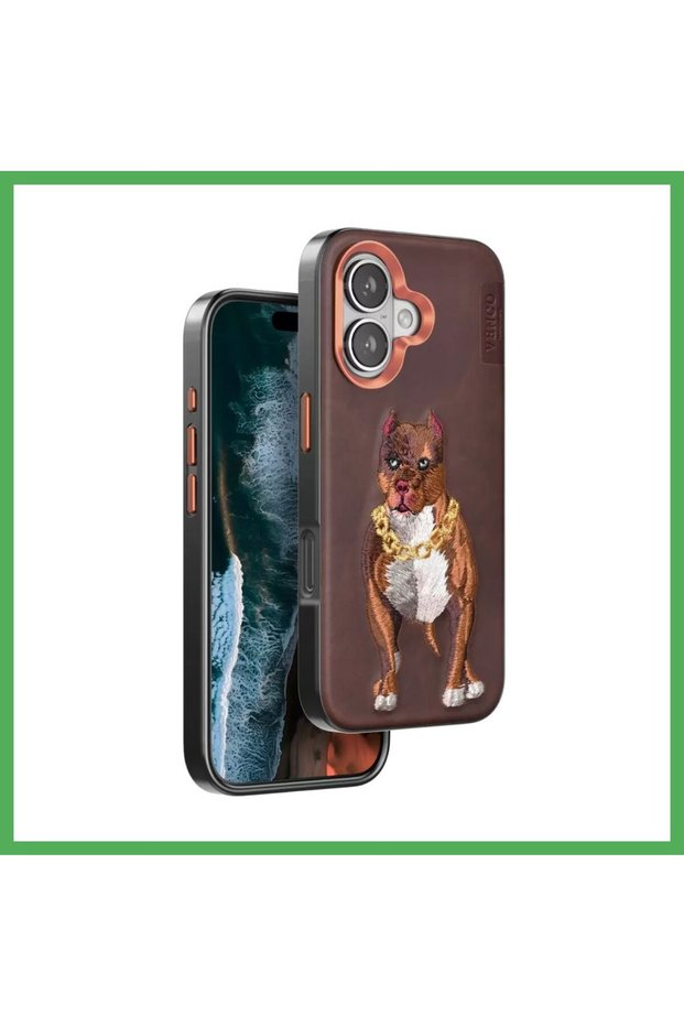 Venco iPhone 16 Compatible Case with Permanent Pattern - Brown BEZOSS
