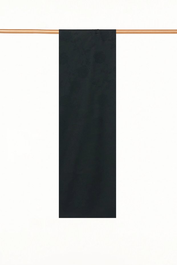 Black Cotton Shawl with Floral Print