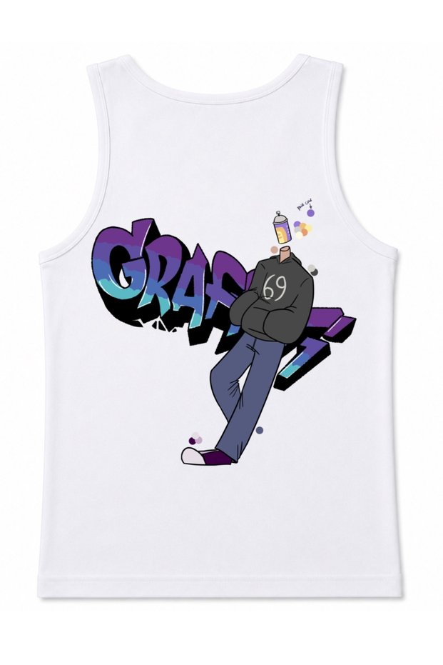 Graffiti Skate Culture – Urban Street Art Skateboard Graphic Cotton Tank Top