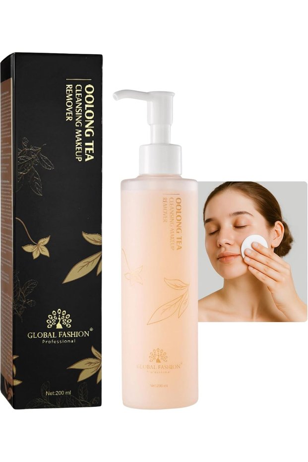 Global Fashion Tea Infused Makeup Remover 200ml – 3 Scents, Gentle, Hydrating & Nourishing Formula, Effectively Removes Waterproof Makeup, Antioxidant, , Sensitive Skin (Oolong Tea)