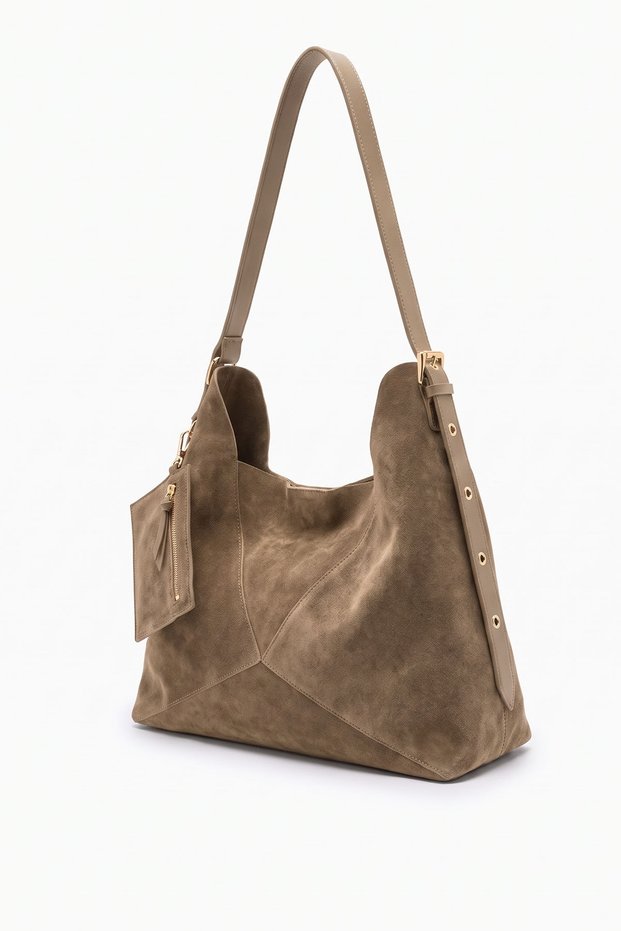 GRANDY Mink Suede Genuine Leather Women's Shoulder Bag