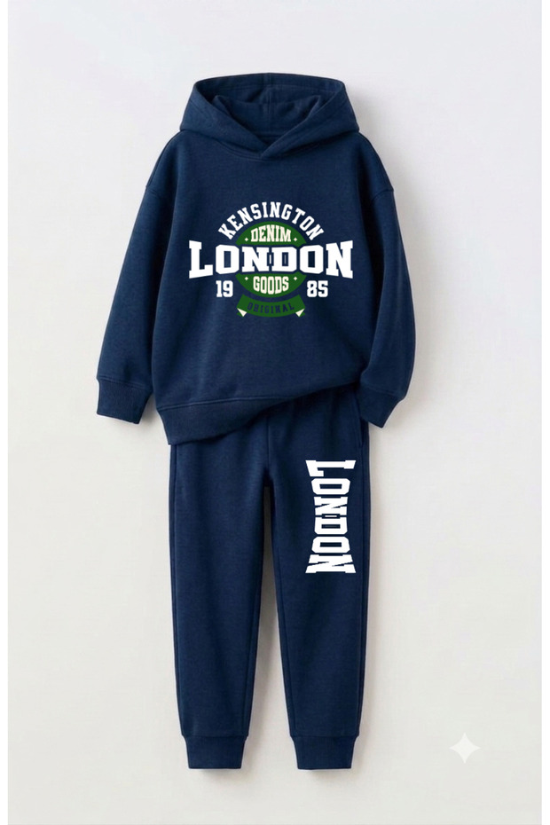 London Premium Sweatshirt & Sweatpants Set for Kids - 2-Piece Sports Set