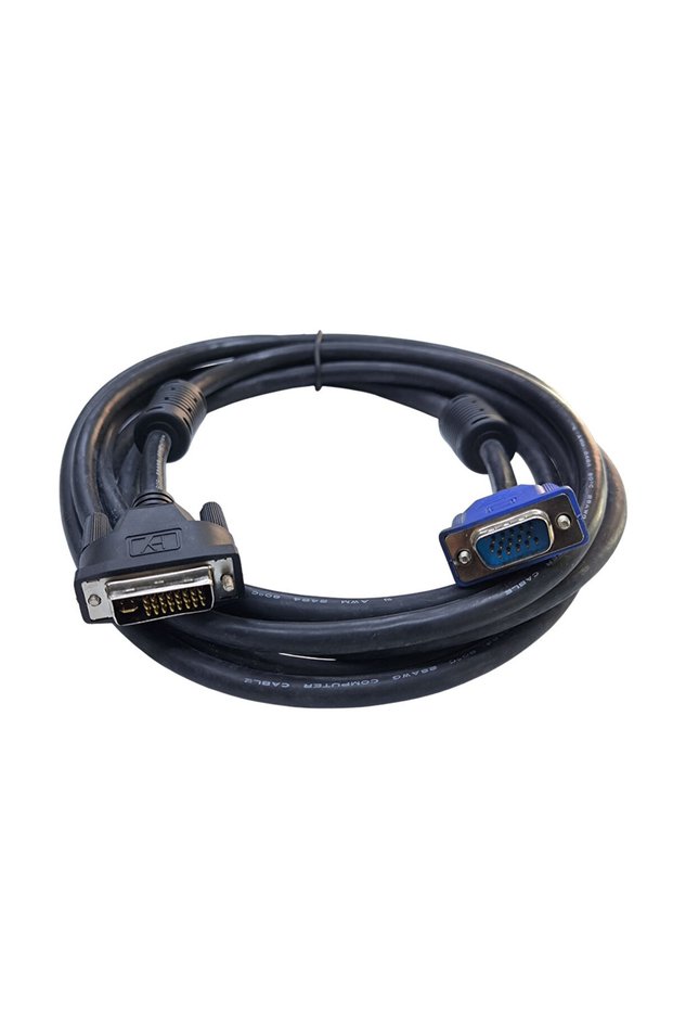 DVI-to-VGA adapter cable; DVI 24+5 to VGA 15-pin adapter cable, 3 m