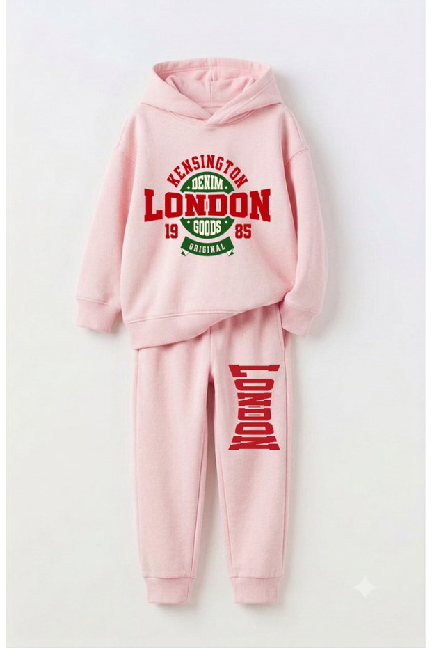 London Premium Sweatshirt & Sweatpants Set for Kids - 2-Piece Sports Set