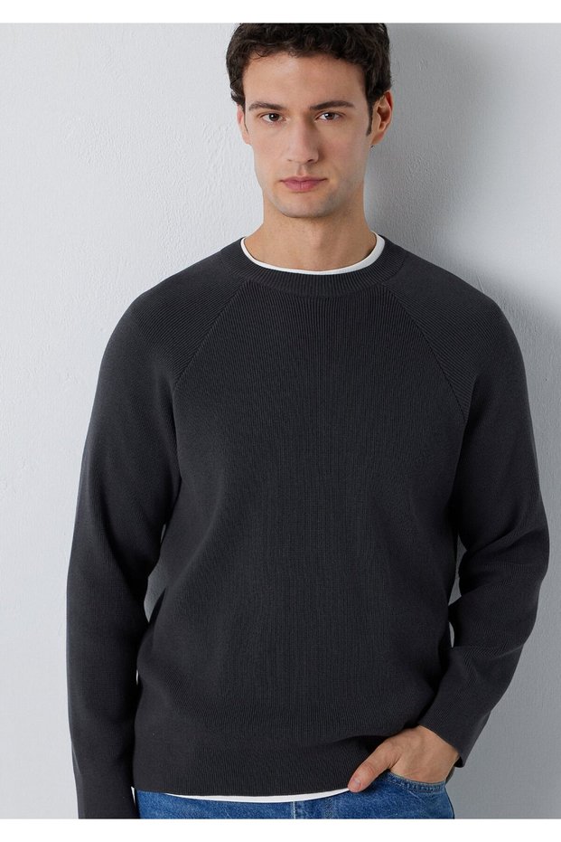 Anthracite Basic Sweater 0710307-91268