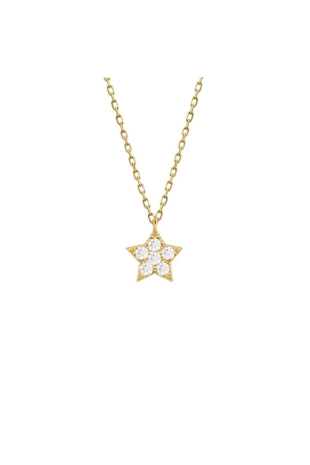 18KT Gold Star Diamond Necklace DN1Y159