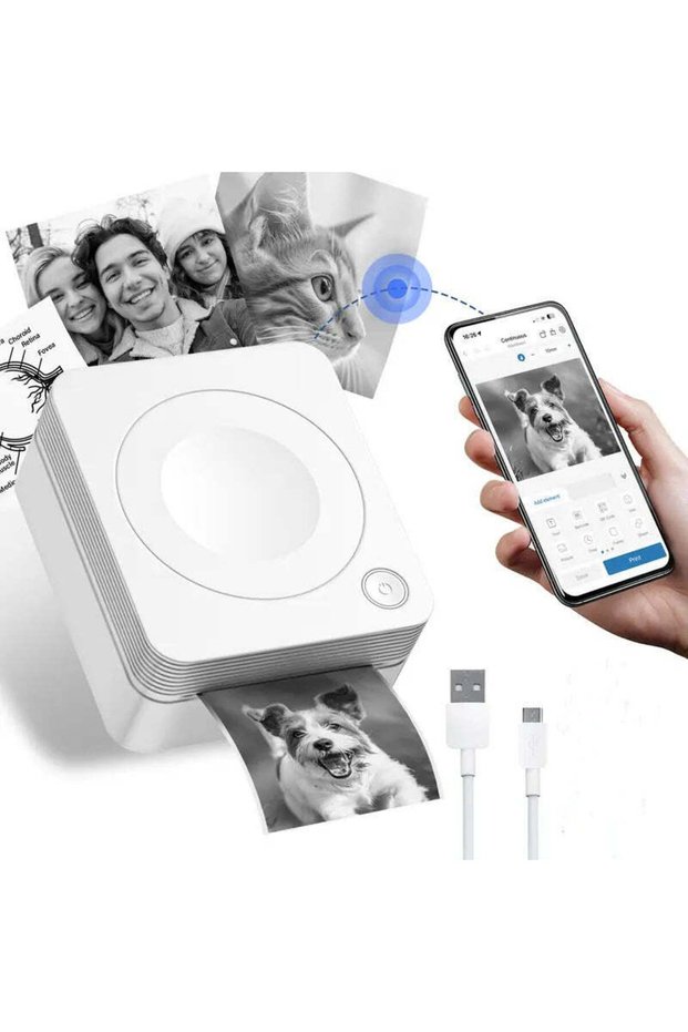 Portable Bluetooth Thermal Printer – Wireless Mini Label & Photo Printer for Home, School & Office