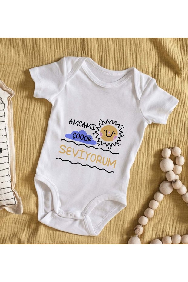BK Kids "I Love My Uncle" Designed Baby Bodysuit - Model 1, 3–6 Months