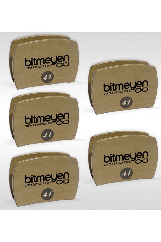 Luxury Wooden Napkin Holder with Special Logo for Restaurants & Cafes & Bars-2 – 5 Pieces