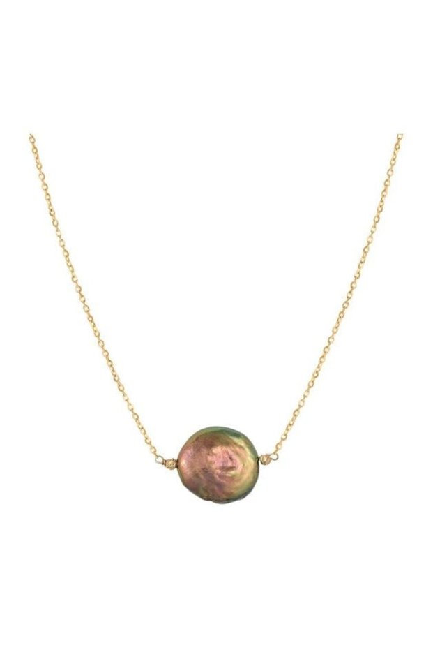, Necklace, Natural Coin Pearls, Adjustable 37–40cm, Elegant Design