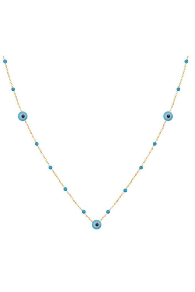, Eye Necklace, Eye Turquoise, Adjustable 35.5–38.5cm, Elegant Design