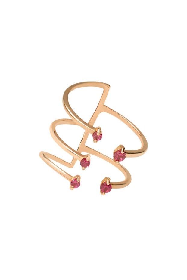 18Kt Pink Gold Ruby Ring DR1Y158_triple