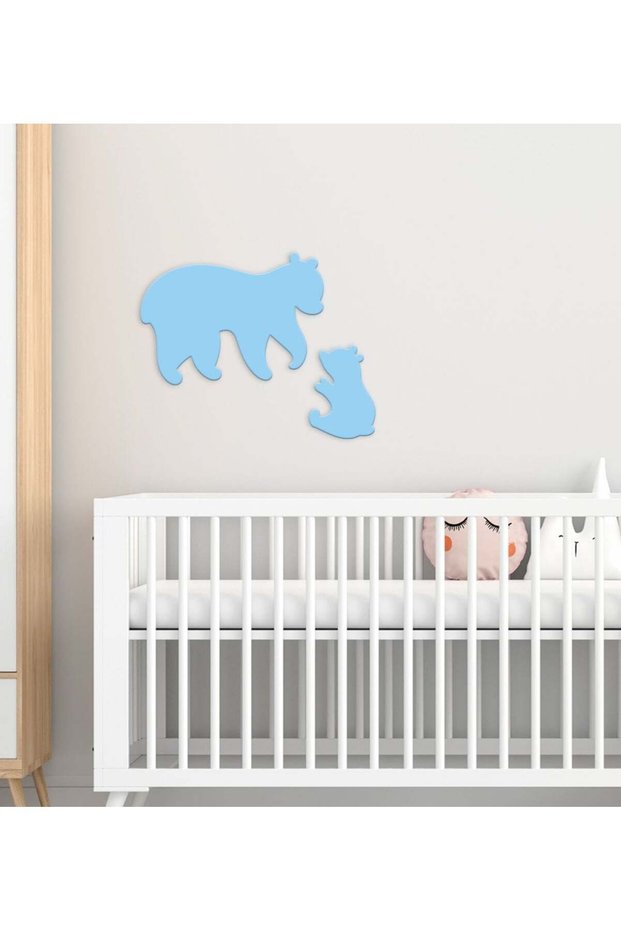 Cute Bears-Themed Children's Room Wooden Wall Decoration-1