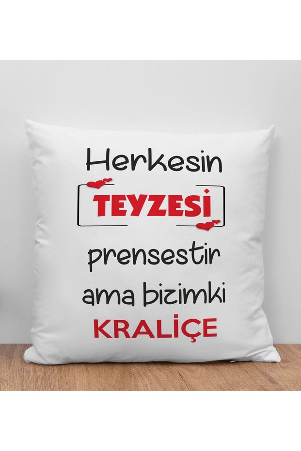 Everyone's Aunt Is a Princess but Ours Is a Queen Designed White Throw Pillow, Home Gift,