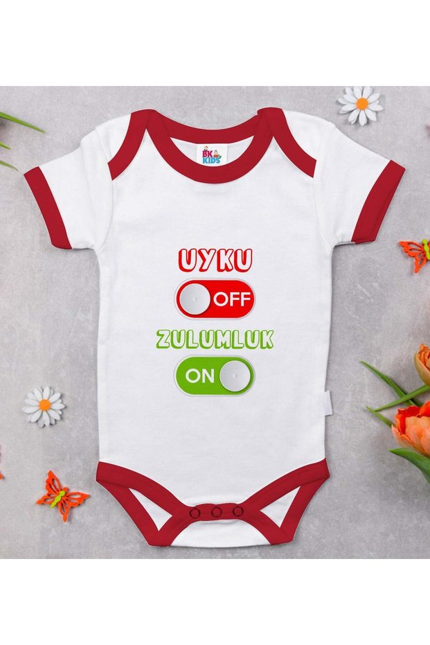 BK Kids Off-Printed Red Baby Bodysuit - 1, 6–9 Months