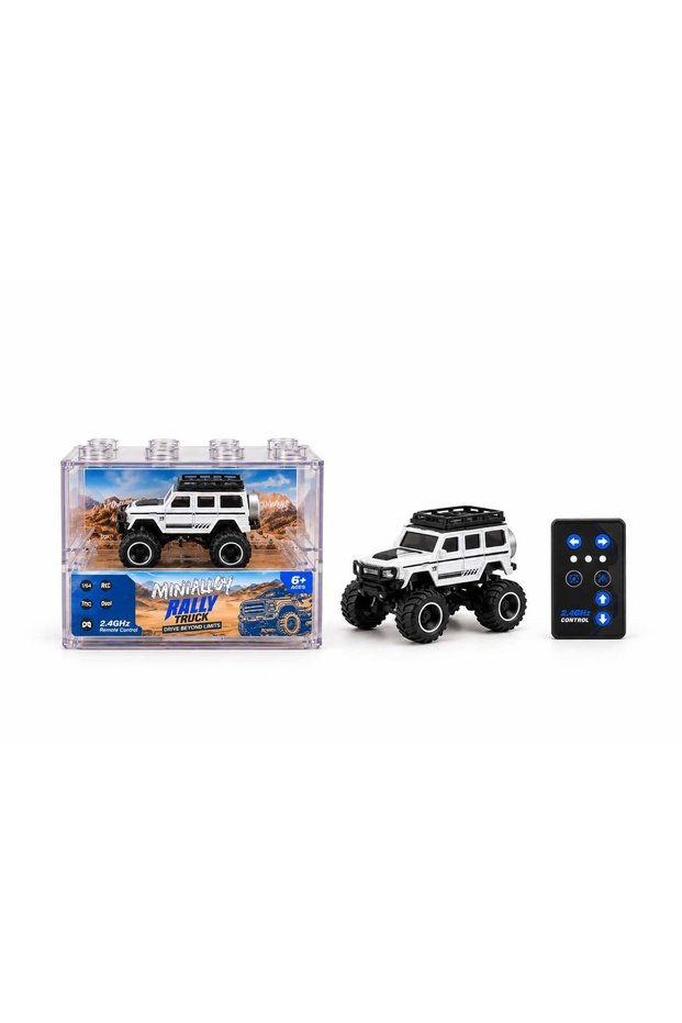 1:64 Scale Mini RC Off Road SUV Monster Truck, 2.4GHz Remote Control Racing Jeep with 4 Channel Control, 3 Speed Settings, Big Wheels, Mini Rally Car with Storage Case for Kids Ages 6+