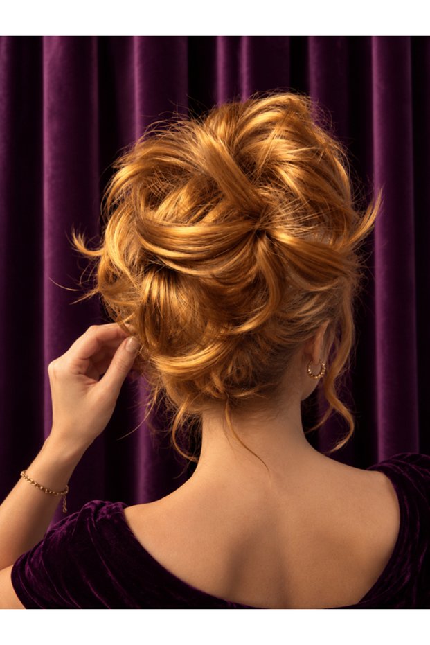 LOOSE BUN HAIRCLIP WITH WIRE AND CLIPS #28