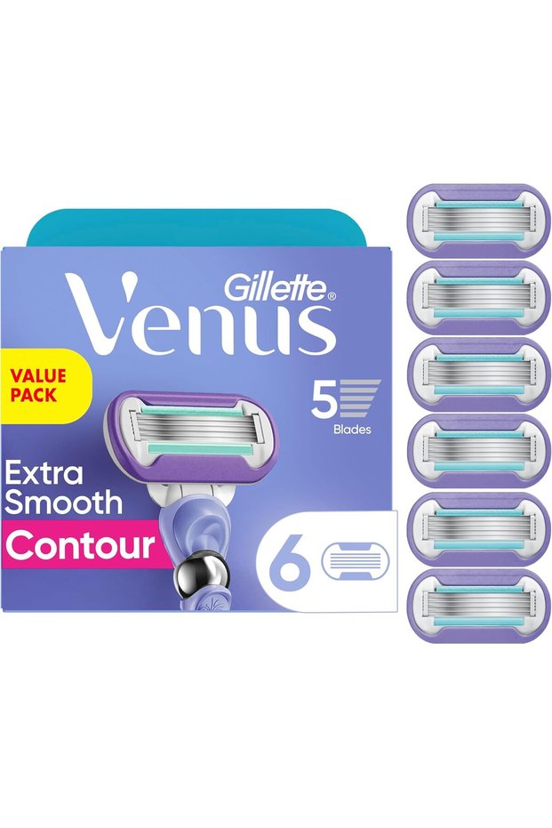Deluxe Smooth Swirl Womens Razor Blade Refills, 6 Count, Moisture Ribbon to Protect Against Irritation