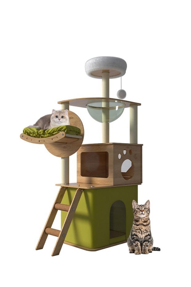 Cat Climbing Frame Cat Tree Toys (Green)