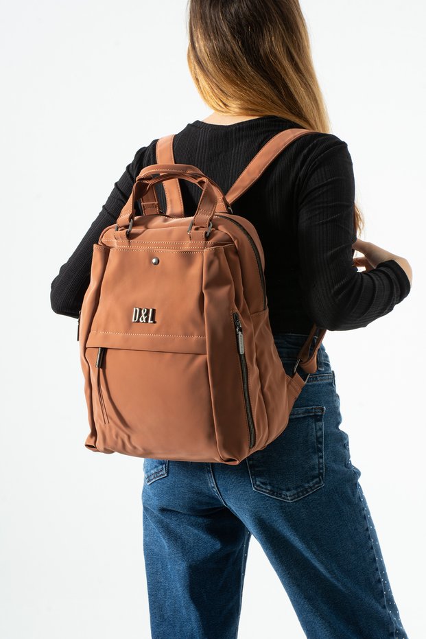 Unisex Water Resistant Crinkle Fabric Multi-Eye Laptop School and Backpack