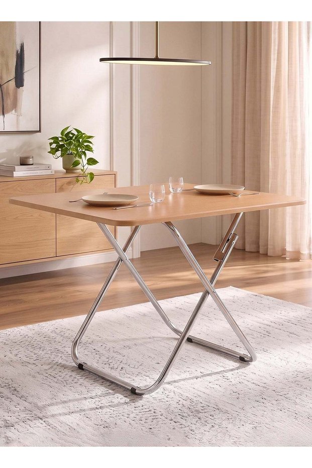 طاولة طعام مربعة قابلة للطي، أبعادها 90 × 90 × 74 سم، تصميم موفر للمساحة، يمكن استخدامها في المطبخ أو المكتب أو في الأماكن الخارجية.