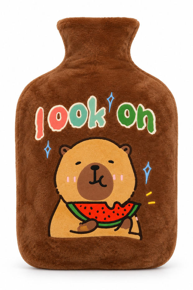 Plush Hot Water Bottle with Capybara Design, 1000 ml (24 cm x 14 cm) ARD000000293