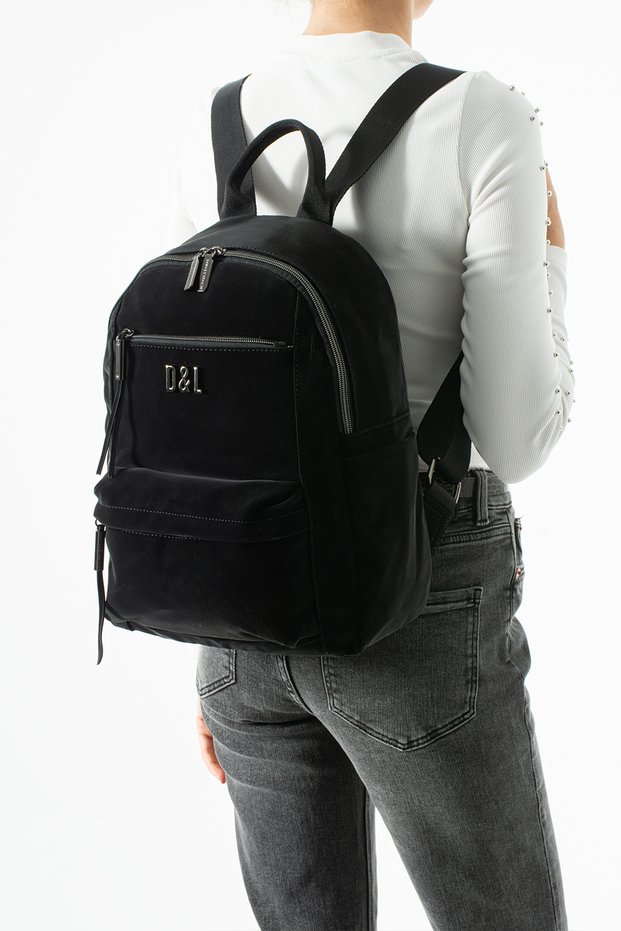 DAILY Water-Resistant Crinkle Fabric Multi-Pocket School and Backpack