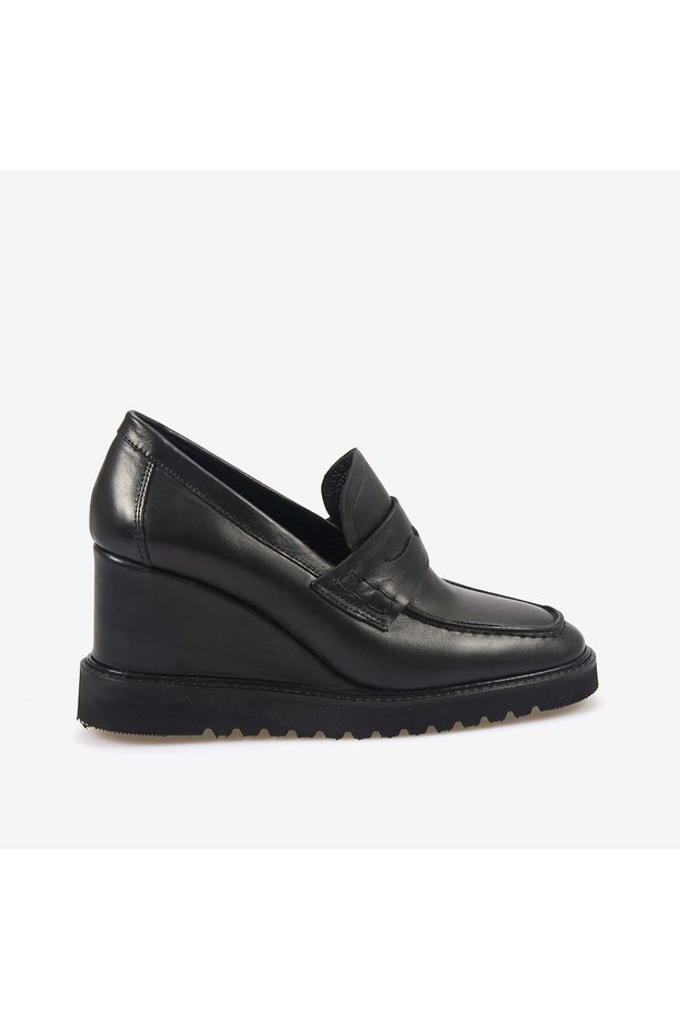 Women's PU Sole Genuine Leather 5cm Wedge Heel Casual Shoes 3001