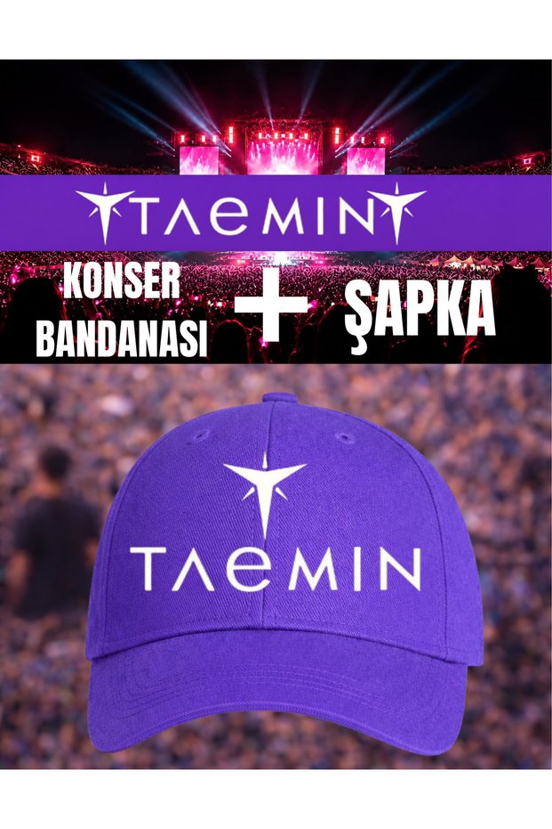 Taemin Printed Bandana Hat, Specially Designed Concert-Themed Hat