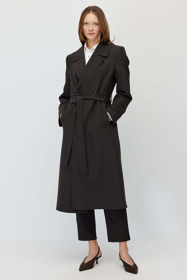 Women's Belted Double-Breasted Coat