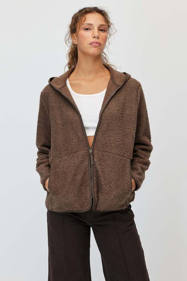 Women's Hooded Plush Fleece Sweatshirt