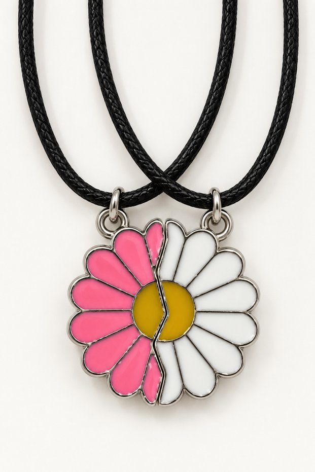Best Friends Figurine Pair Necklace – Multicolored Pair Necklace