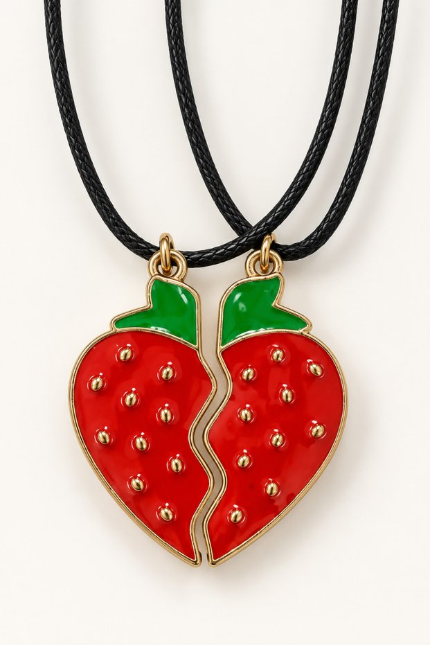 Best Friends Figurine Pair Necklace – Multicolored Pair Necklace