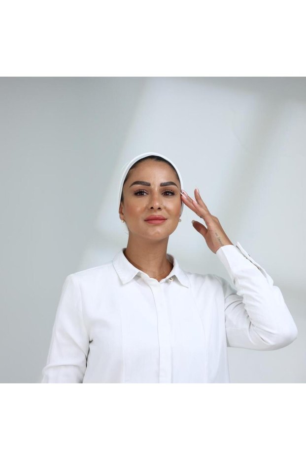 توربان لف خفيف مع ذيل طويل - اوف وايت
