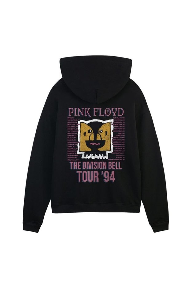 Pink Floyd Printed 3-Ply Cotton Oversized Sweatshirt with Brushed Inside Hem