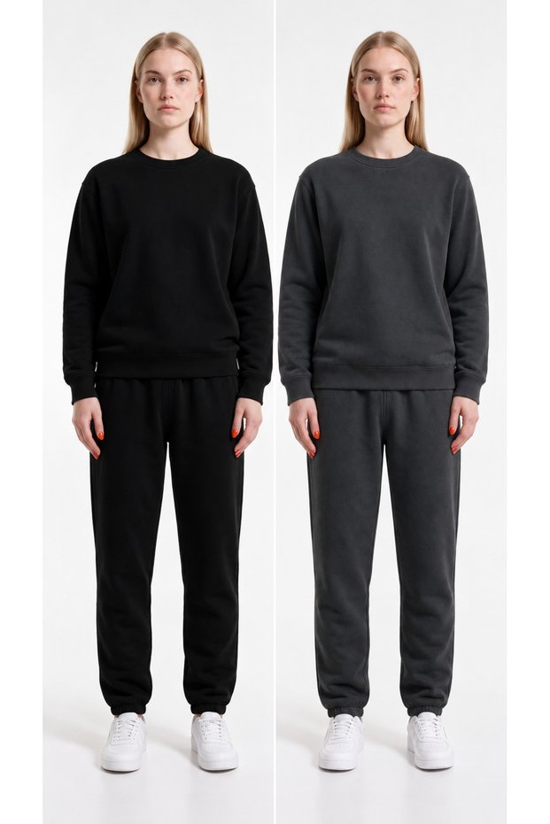 3-Ply 2-Piece Women's crew neck sweatsuit (Fleece-Lined)