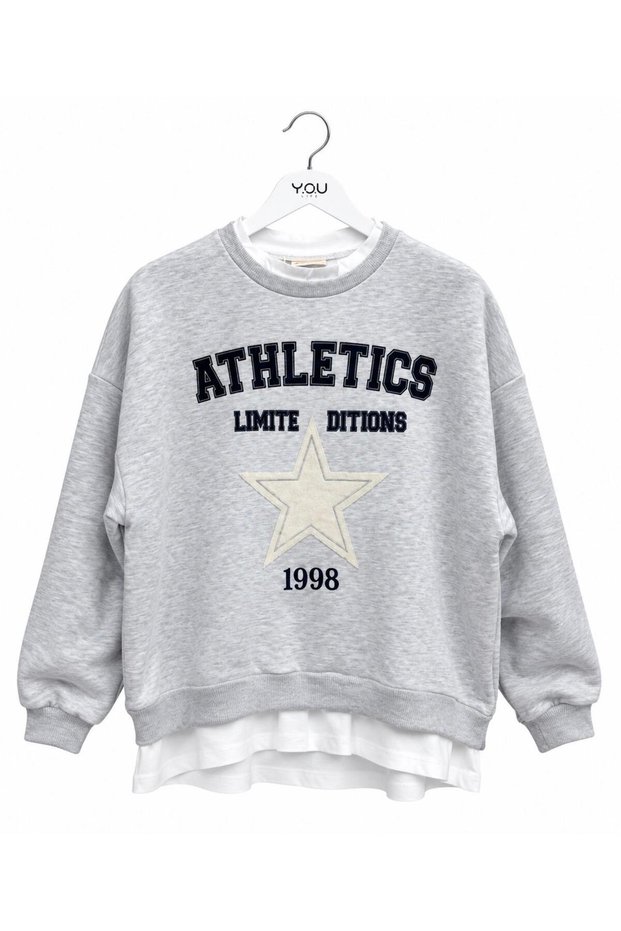 Star Baskılı Sweatshirt