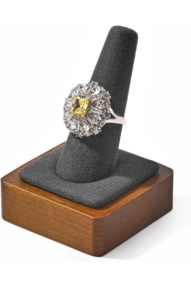 Solid Wood Single Finger Jewelry Ring Display Showcase Holder