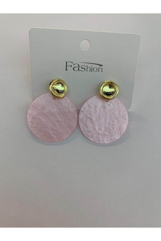 Marble patterned earrings, pink