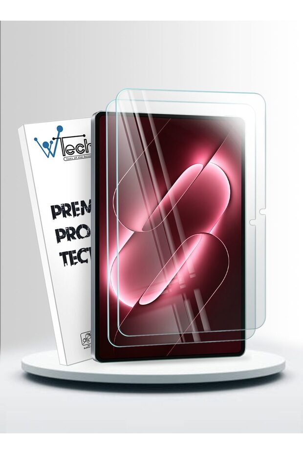 [2 Pack] Screen Protector For Xiaomi Pad 9 2026 (11.2 inches),WTech Premium Series Curved Edges 9h HD Full Cover Tempered Glass (TSGPCN) - Clear
