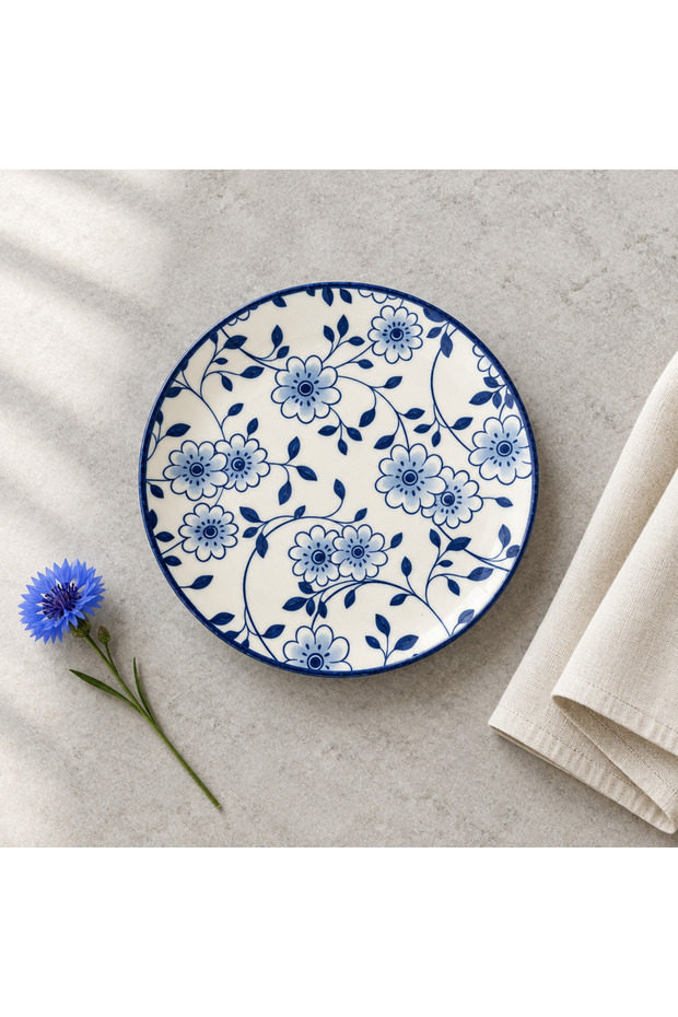 Reye Bleu Set of 4 Dessert Plates Lamé