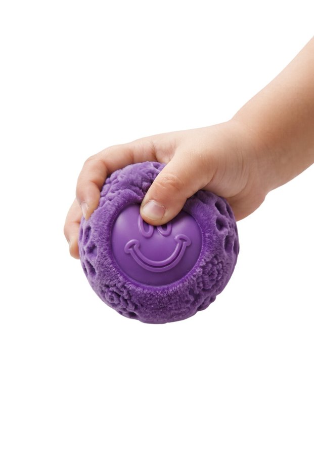 Fuzz Ball Flower Power Squishy Stress Ball – Purple