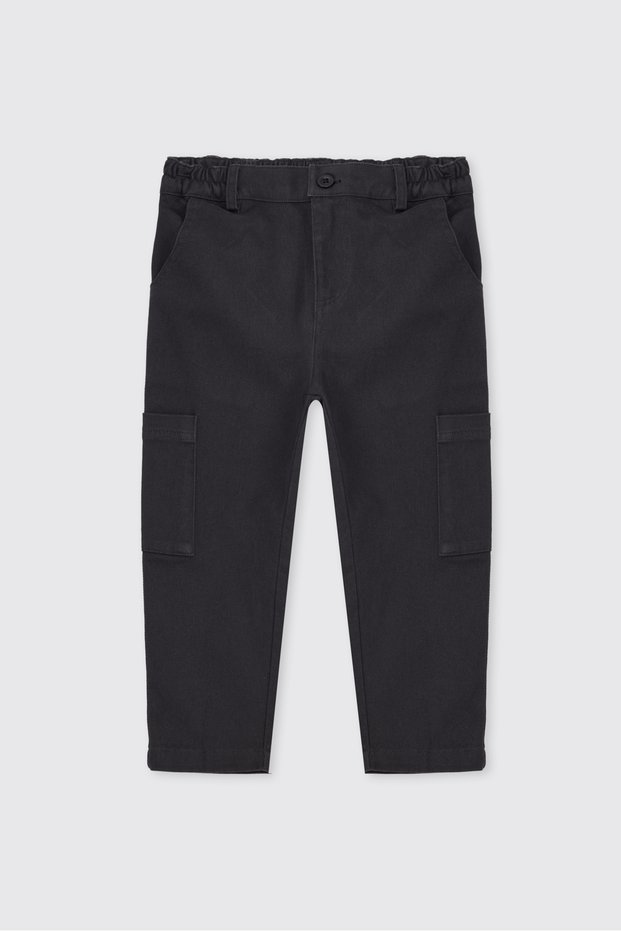 Baby Boy Buttoned Anthracite Trousers