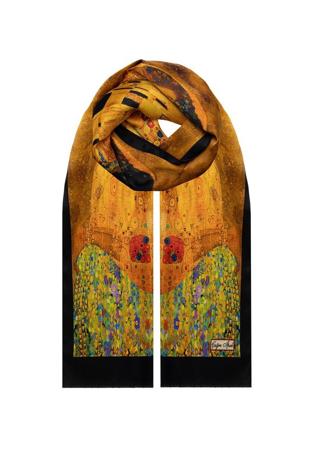 Kiss Pattern Silk Scarf DG9950-ORJ