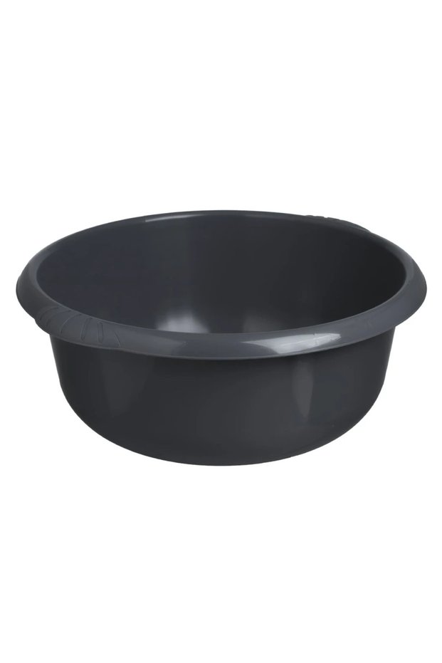 Round Plastic Basin Anthracite 33L