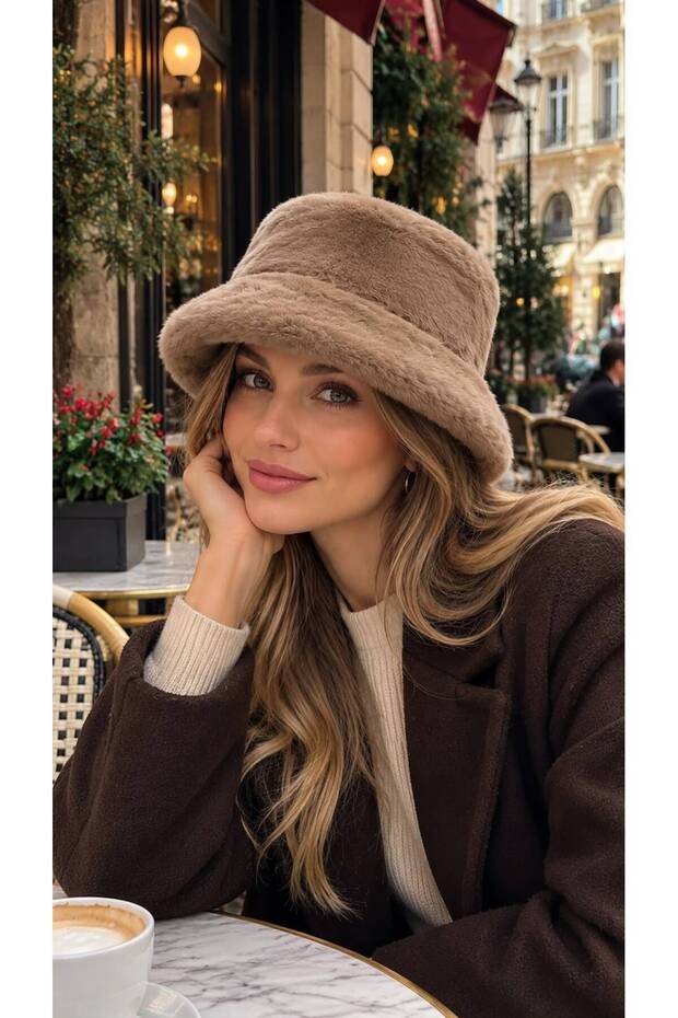 Mink Premium Soft-Textured Plush Bucket Hat for Women