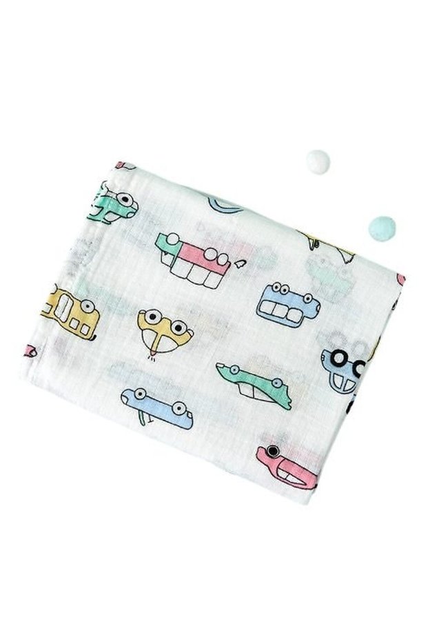 Essentials Muslin Swaddle Blanket - Cars