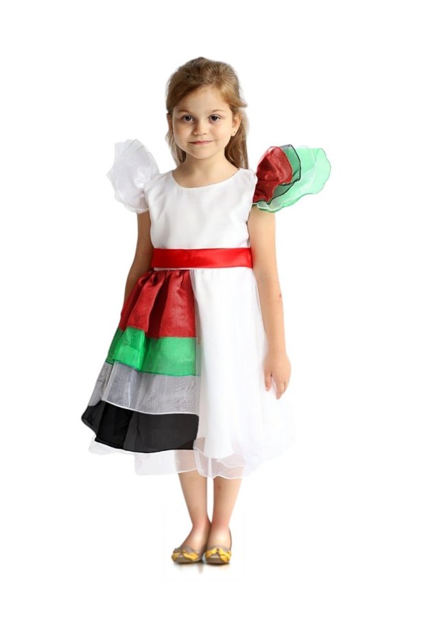 UAE National Day Flag Dress Girls